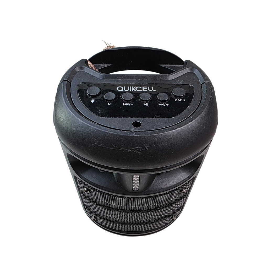 Quikcell PartyBT-PLS Portable Bluetooth Speaker 10W Black with Bass Boost LED T1